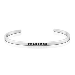 Mantraband Woman's FEARLESS Bracelet Stainless Steel Finish